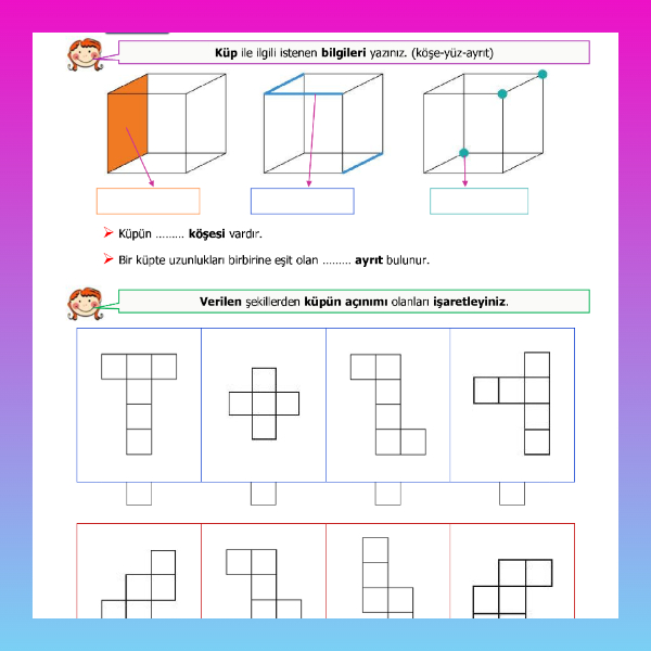 4. Sınıf Matematik - Küp Oluşturma Etkinliği