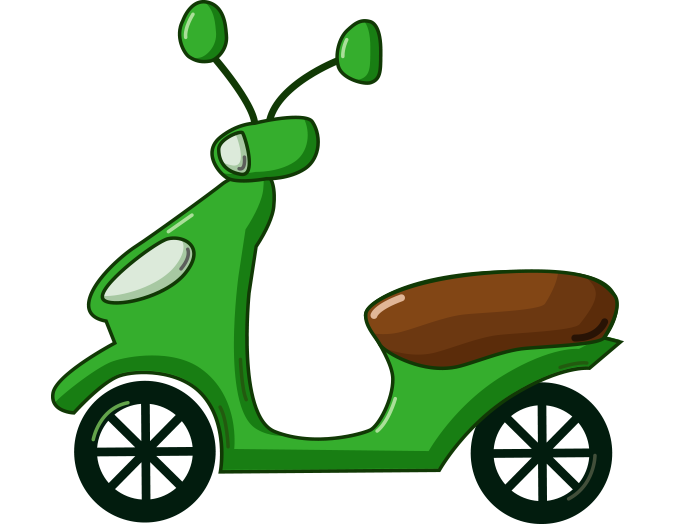 Yeşil motosiklet resmi png