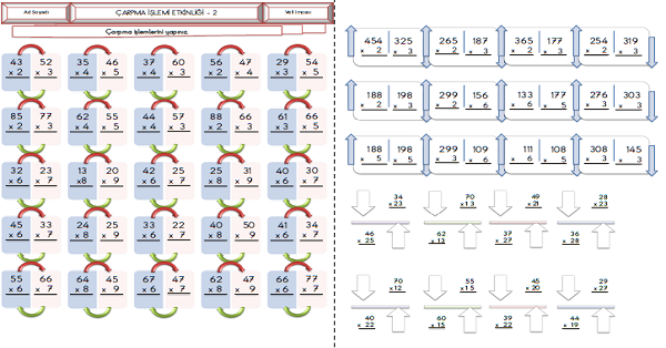 3.Sınıf - Matematik Çarpma İşlemi Etkinliği-22