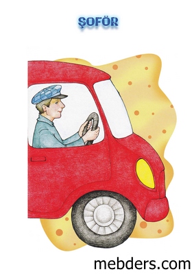 Clipart şoför meslek kartı