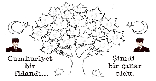 29 Ekim Cumhuriyet Bayramı Boyama Sayfaları