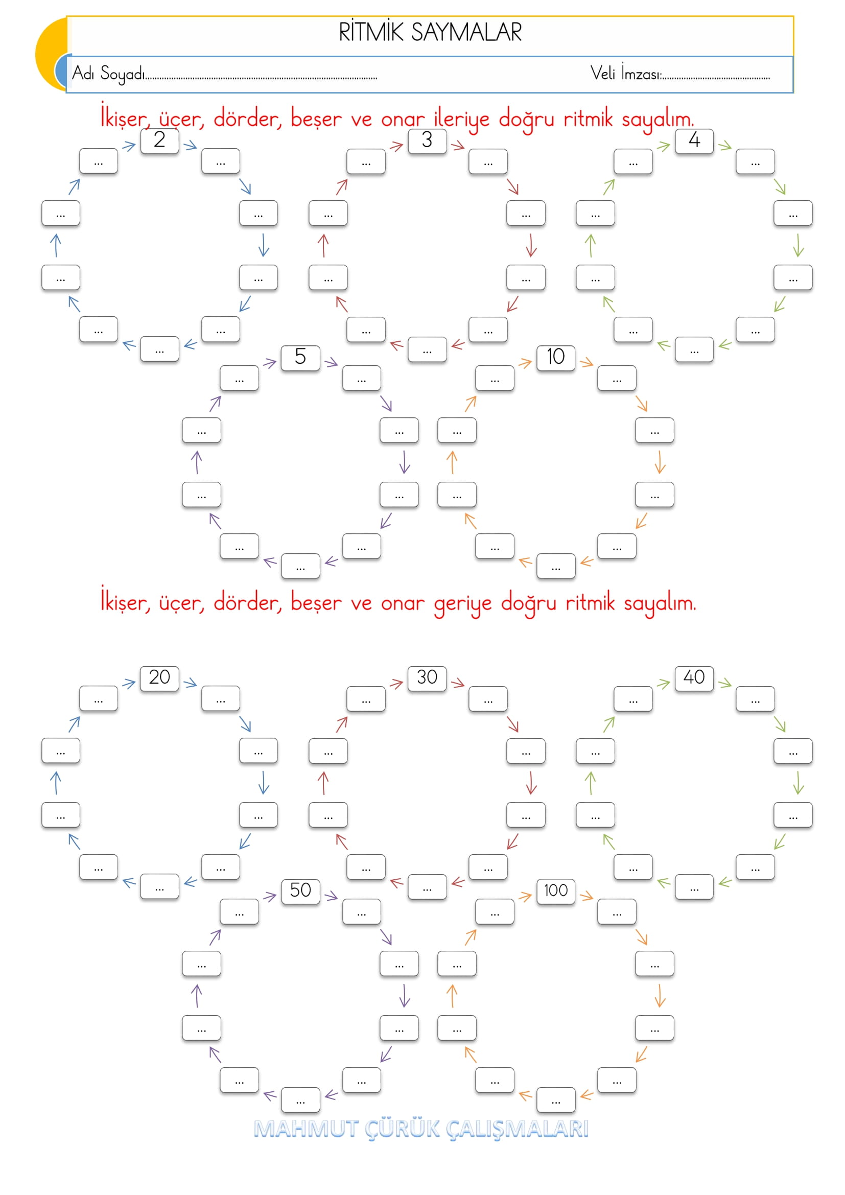 2.Sınıf - Matematik - Ritmik Saymalar Etkinliği-4