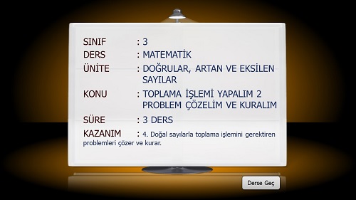 3.Sınıf Matematik Toplama İşlemi Problem Çözelim ve Kuralım Sunusu