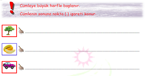 1.Sınıf Türkçe Cümle Bilgisi-2