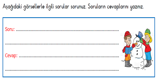 1.Sınıf Türkçe Görsel Okuma ve Yazma Etkinliği 4