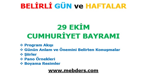 Cumhuriyet Bayramı Kutlama Programı