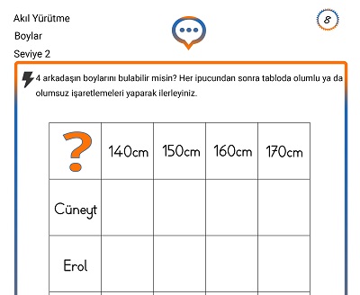 Seviye 2 - Akıl Yürütme Etkinliği 8