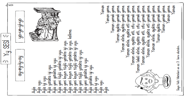 1.Sınıf İlk Okuma Yazma (Y-y Sesi) Karesel Okuma Metinleri