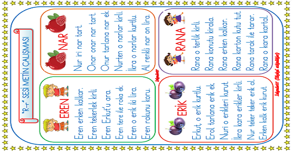 1. Sınıf İlk Okuma Yazma R-r Sesi Okuma Metinleri