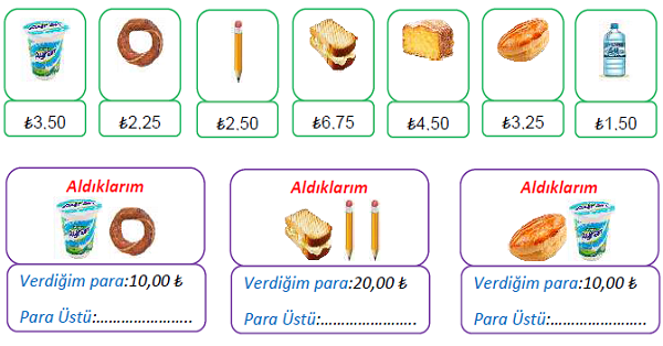 3.Sınıf Matematik Paralarımız-4