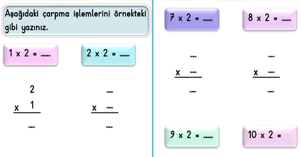 2.Sınıf Matematik Çarpma İşlemi Etkinliği-6