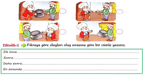 3.Sınıf Türkçe Olayları Oluş Sırasına Göre Sıralama-1
