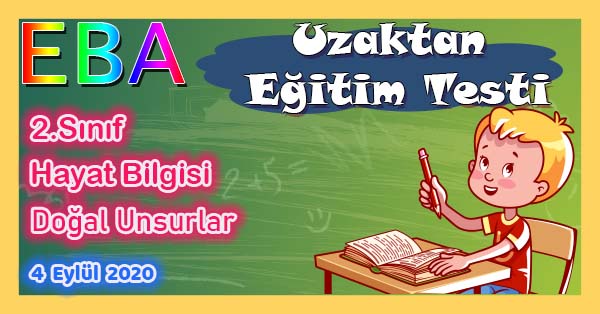 2.Sınıf Hayat Bilgisi Doğal Unsurlar Uzaktan Eğitim Testi pdf