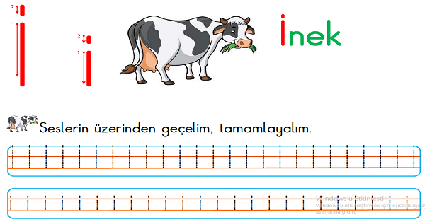 1.Sınıf İlk Okuma Yazma İ-i Sesi Fasikülü