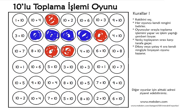 İnteraktif 10'lu Toplama İşlemi Oyunu