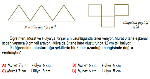 4.Sınıf Matematik Çevre Ölçme -Yeni Nesil Sorular