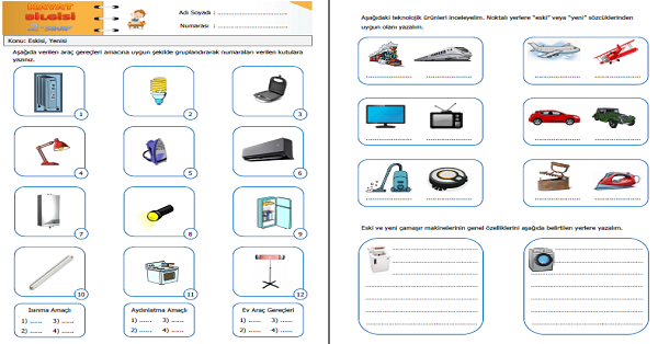 2. Sınıf Hayat Bilgisi Eskisi Yenisi Etkinliği