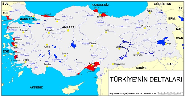 Türkiye Deltalar Haritası