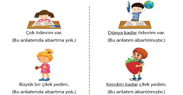 4.Sınıf Türkçe Duygusal ve Abartılı İfadeler Etkinliği