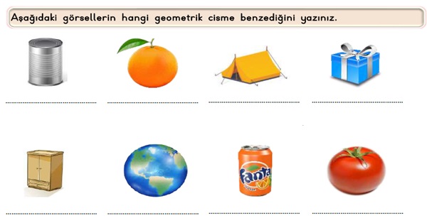 2.Sınıf Matematik Geometrik Cisimler ve Şekiller Etkinliği-3