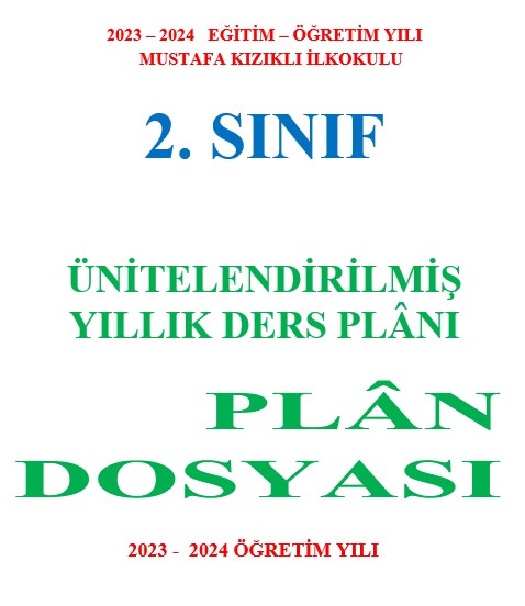 2. Sınıf 2023-2024 Eğitim Öğretim Plan Dosyası Kapağı