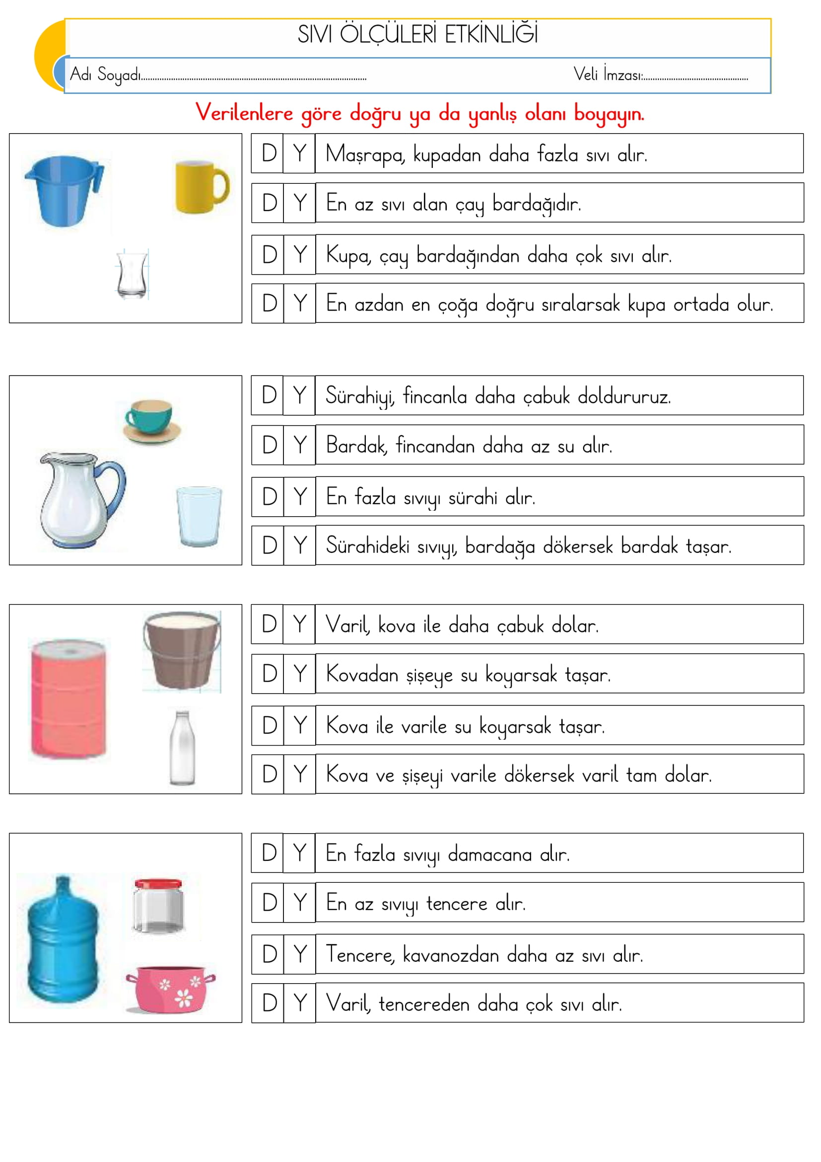 2.Sınıf - Matematik - Sıvı Ölçüleri Etkinliği-4