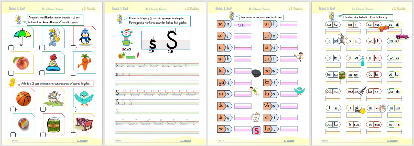 1. Sınıf İlk Okuma Yazma Ş Sesi FASİKÜLÜ