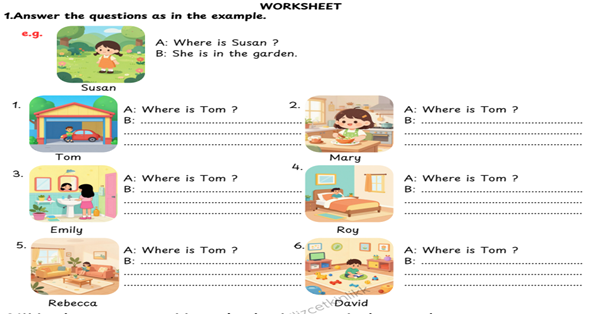 3.Sınıf 6.Ünite My House Çalışma Kağıdı/Worksheet