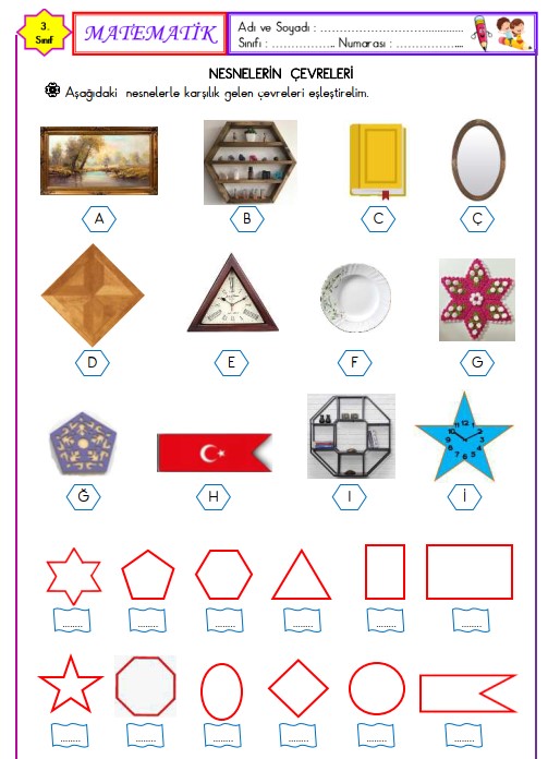 3. Sınıf Matematik Nesnelerin Çevreleri Etkinliği