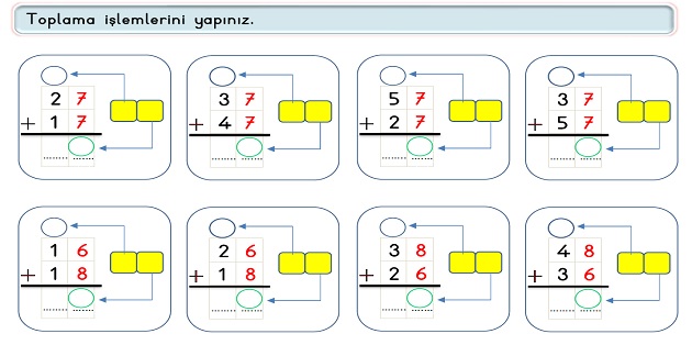 2.Sınıf Matematik Toplama İşlemi Eldeli Toplama Etkinliği -2