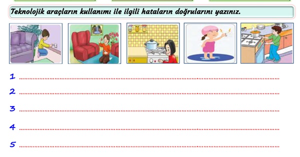 2.Sınıf Hayat Bilgisi Dikkatli Kullanalım Etkinliği