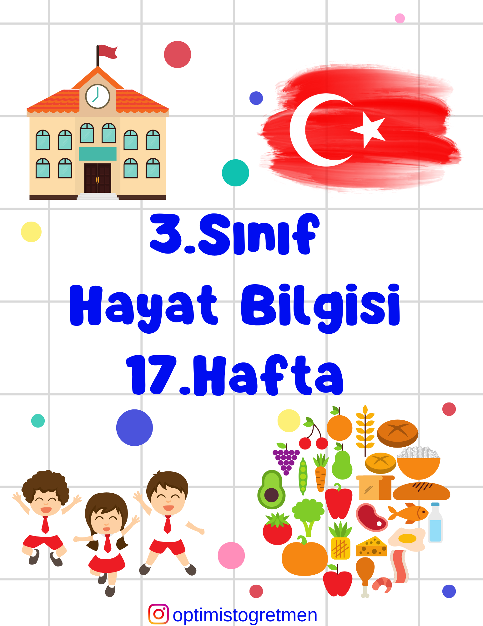 3. Sınıf Hayat Bilgisi Dengeli ve Düzenli Beslenme Çalışma Kağıdı