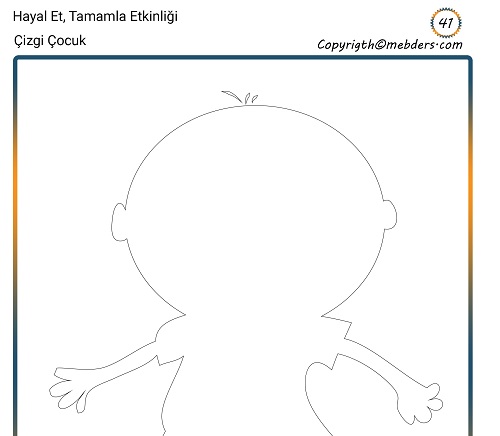 Hayal Et, Tamamla Etkinliği 41 - Çizgi Çocuk 4