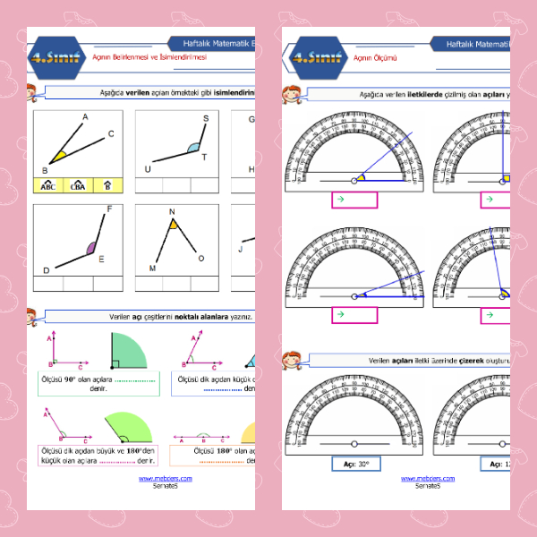 4. Sınıf Matematik - Açılar Etkinliği