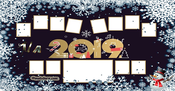 1A Sınıfı için 2019 Yeni Yıl Temalı Fotoğraflı Afiş (12 öğrencilik)