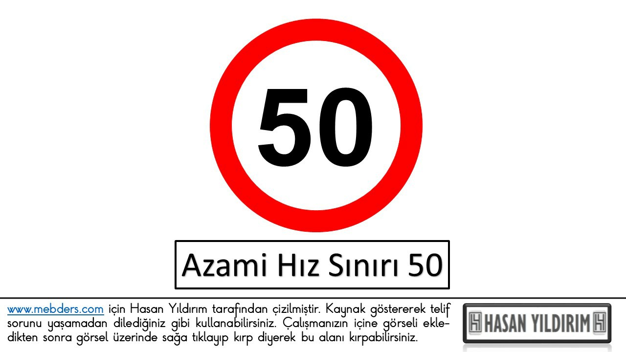 Azami Hız Sınırı 50 PNG