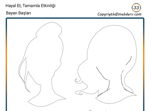 Hayal Et, Tamamla Etkinliği 33 - Bayan Yüzleri 4