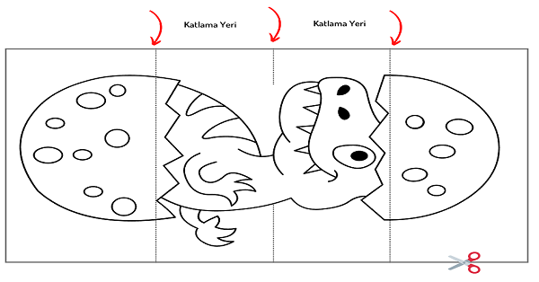 1.Sınıf İlk Okuma Yazma (D-d Sesi) Kağıt Katlama İle Dinozor Etkinliği