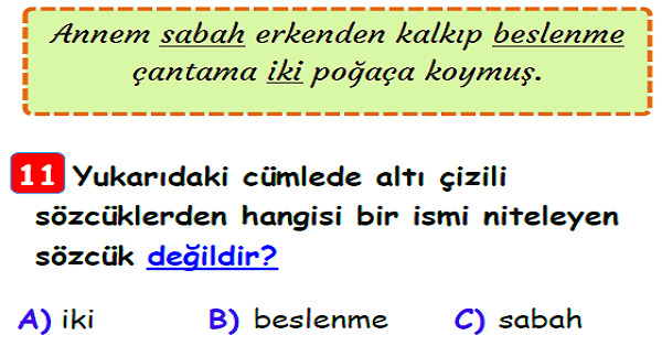 3.Sınıf Türkçe (Ön Ad- Sıfat) Varlıkların Nitelikleri Yaprak Test-1