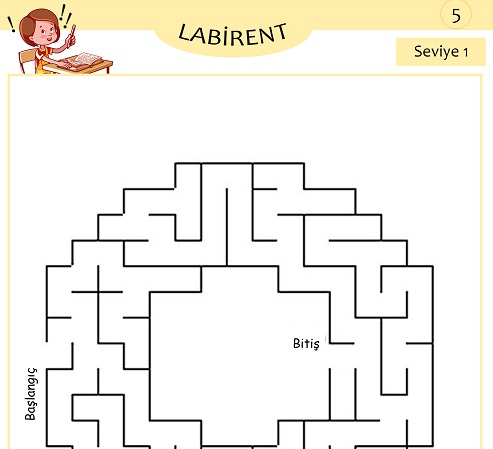 Seviye 1 - Labirent Bulmaca Etkinliği 5