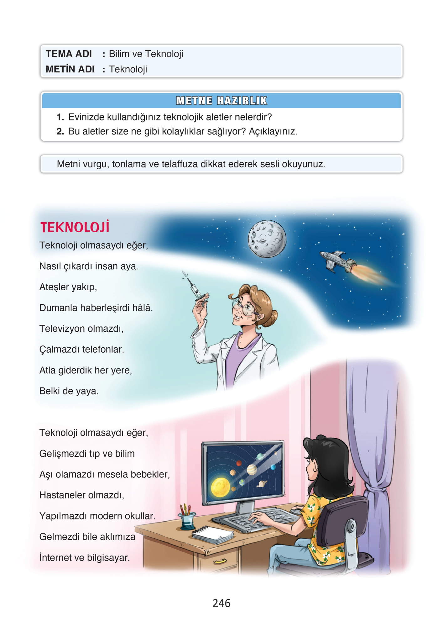 4. Sınıf Türkçe Ada Yayınları Teknoloji Metni Etkinlik Cevapları