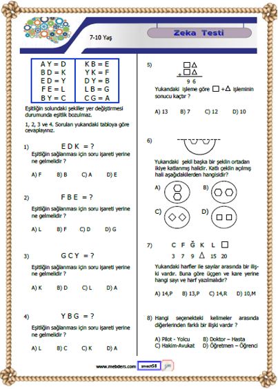 Zeka Testi 6
