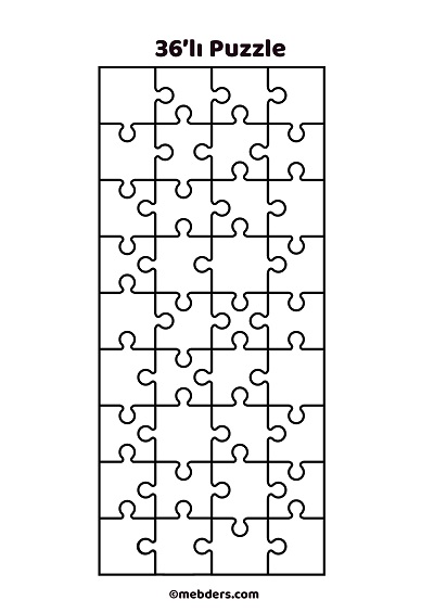 36'lı puzzle şablon 2