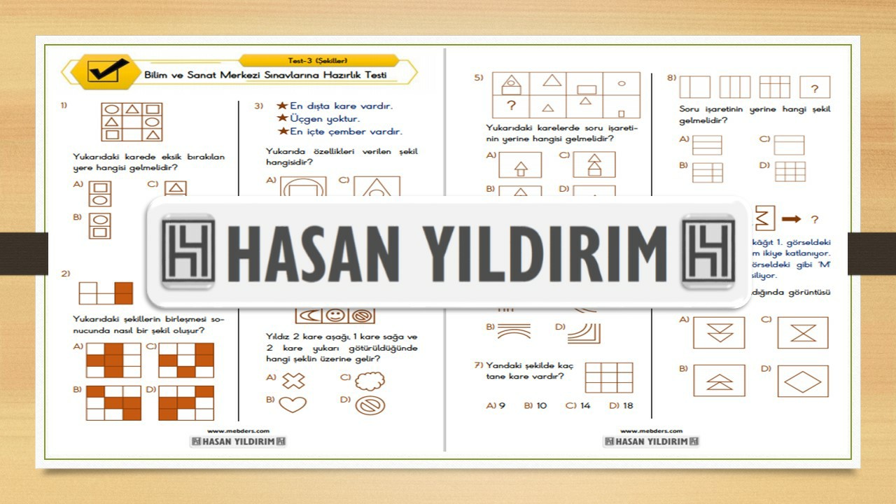 BİLSEM Sınavlarına Hazırlık Testi-3