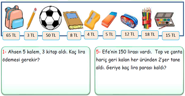 3.Sınıf Matematik Çarpma İşlemi Problemleri-1