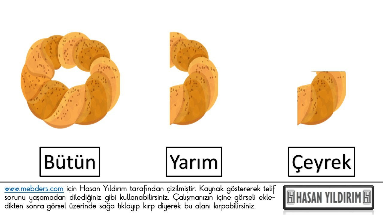 Bütün, Yarım, Çeyrek Simit PNG