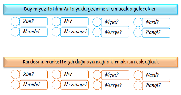 3.Sınıf Türkçe 5N 1K (Soru Cümleleri)-3