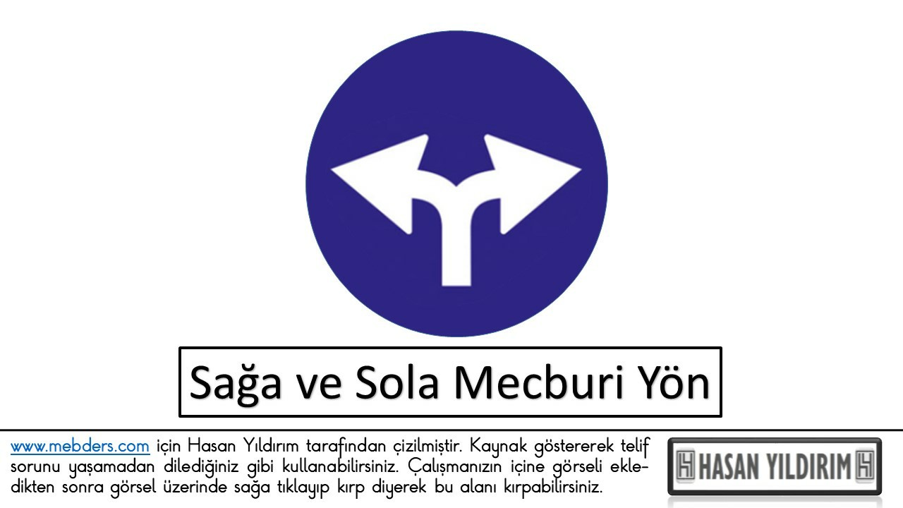 Sağa ve Sola Mecburi Yön PNG