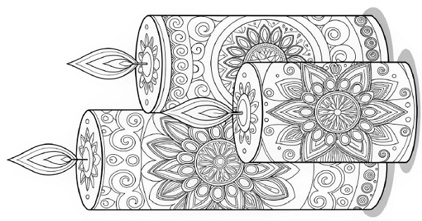 Mandala Boyama Çalışması (Mum)