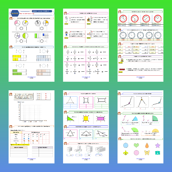 4. Sınıf Matematik - Nisan Ara Tatili Tekrar Etkinliği (6 Sayfa)